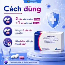 Thuốc Paxlovid Pfizer là thuốc kháng virus dùng đường uống để điều trị COVID-19 (5 vỉ x 6 viên) 4