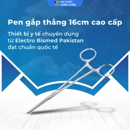 Pen gắp thẳng không mấu size 16cm dùng kẹp bông băng, băng gạc rửa vết thương 2