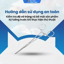 Pen gắp thẳng không mấu size 16cm dùng kẹp bông băng, băng gạc rửa vết thương 7