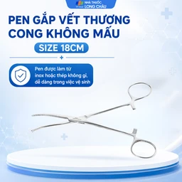 Pen gắp vết thương cong không mấu size 18cm 3