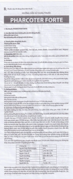 Thuốc Pharcoter Forte  Điều Trị Ho, Long Đờm  (4 Vỉ X 10 Viên)