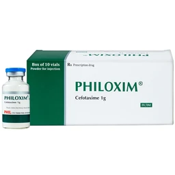 Bột pha tiêm Philoxim 1g Phil Inter Pharma điều trị nhiễm trùng do các chủng vi khuẩn (10 chai) 1