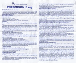 Thuốc Prednison 5mg Domesco điều trị viêm khớp dạng thấp (10 vỉ x 10 viên)