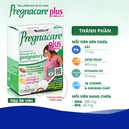 Viên uống bổ sung Vitamin Omega-3 và khoáng chất Vitabiotics Pregnacare Plus (56 viên)