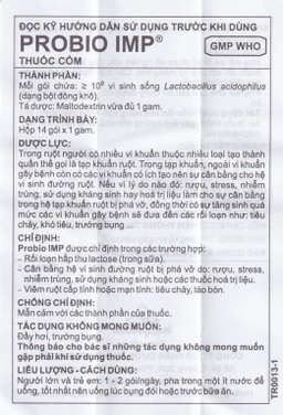Thuốc cốm Probio IMP bổ sung vi khuẩn có ích ở ruột (14 gói x 1g)
