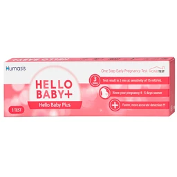 Que thử thai Humasis Hello Baby+ dạng bút giúp phát hiện sớm thai kỳ sau 7-10 ngày thụ thai