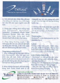 Bột phủ vết thương Multidex Powder Deroyal 25g hỗ trợ điều trị viêm nhiễm da, làm lành các vết loét mãn tính