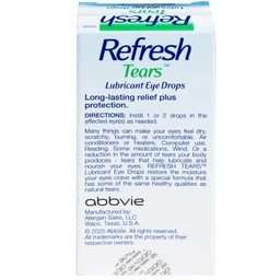 Thuốc nhỏ mắt Refresh Tears Abbvie giảm khô mắt, mắt đỏ (15ml) 6
