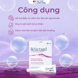 Gel phụ khoa Relactagel Lactate Vaginal (7 tuýp x 5ml) hỗ trợ điều trị viêm phụ khoa, phòng ngừa tái phát viêm âm đạo