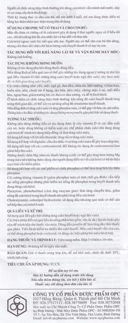 Thuốc Rofcal OPC ngăn ngừa và điều trị loãng xương (3 vỉ x 10 viên)