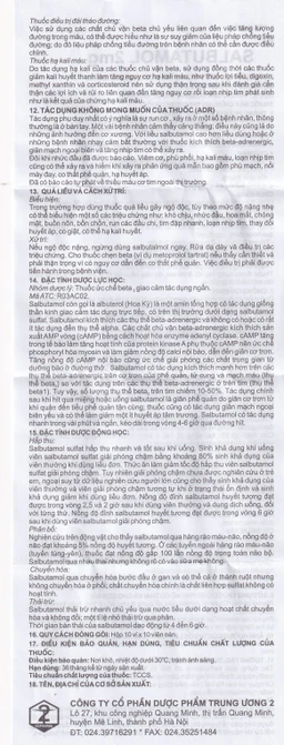 Thuốc Salbutamol 2mg Dopharma giúp giảm co thắt phế quản trong hen, viêm phế quản mãn tính (10 vỉ x 10 viên)