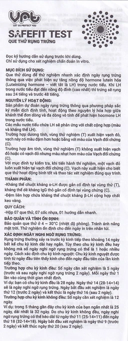 Que thử rụng trứng Safefit test (7 cái) dùng xác định ngày rụng trứng nhanh chóng, đơn giản