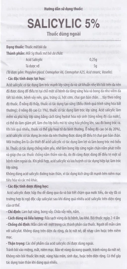 Thuốc mỡ bôi da Salicylic 5% Hataphar làm bạt sừng, bong vẩy (15g)