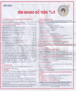 Sâm nhung bổ thận TW3 Foripharm giúp tăng cường sức khỏe, cải thiện tiểu đêm, tê mỏi chân tay (60 viên)