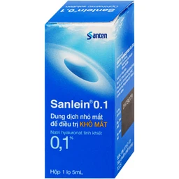 Thuốc nhỏ mắt Sanlein 0.1% Santen hỗ trợ điều trị rối loạn biểu mô kết giác mạc (5ml) 2
