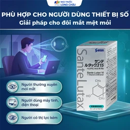 Viên uống Sante Lutax 15+ Vitamin & Mineral - Hỗ trợ bảo vệ mắt khỏi tác hại từ ánh sáng xanh (9 vỉ x 10 viên) 5