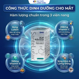 Viên uống Sante Lutax 15+ Vitamin & Mineral - Hỗ trợ bảo vệ mắt khỏi tác hại từ ánh sáng xanh (9 vỉ x 10 viên) 4