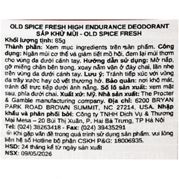 Sáp khử mùi Nam Old Spice Fresh hương tươi mát dễ chịu 85g 4