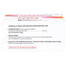 Thuốc Sarariz 5.9mg Kyung Dong điều trị đau nửa đầu, chứng chóng mặt (60 viên)