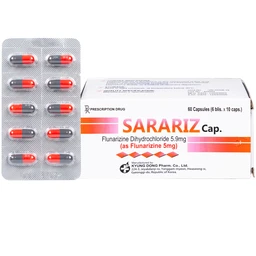 Thuốc Sarariz 5.9mg Kyung Dong điều trị đau nửa đầu, chứng chóng mặt (60 viên) 1