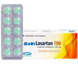 Thuốc Savi Losartan 100 điều trị tăng huyết áp (3 vỉ x 10 viên) 1