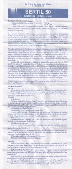 Thuốc Sertil 50 Kwality Pharmaceutical điều trị bệnh trầm cảm, hội chứng hoảng sợ (3 vỉ x 10 viên)