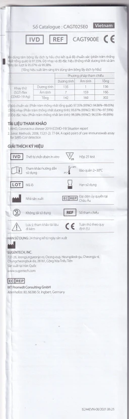 Kit test Covid Sgti-flex - korea khay thử xét nghiệm kháng nguyên Sars Cov-2 (25 kit)