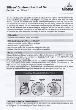 Gel tiêu hoá Silicea (30 gói x 15ml) hỗ trợ điều trị các triệu chứng cấp hoặc mãn tính về đường tiêu hóa