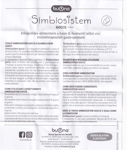 Dung dịch giúp bổ sung lợi khuẩn Buona Simbiosistem Gocce (10ml)