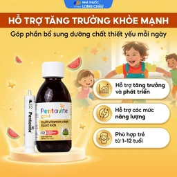 Siro bổ sung vitamin, khoáng chất cho trẻ từ 1-12 tuổi Multivitamin + Iron liquids kids Pentavite (200ml) 4