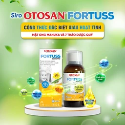 Siro ho Fortuss Otosan 180g hỗ trợ làm dịu cơn ho hiệu quả, bảo vệ niêm mạc 