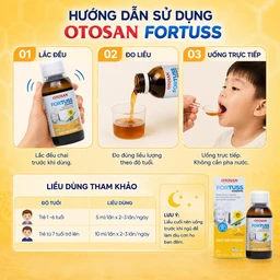 Siro ho Fortuss Otosan 180g hỗ trợ làm dịu cơn ho hiệu quả, bảo vệ niêm mạc 5