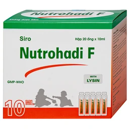 Siro Nutrohadi F bổ sung dinh dưỡng dùng cho trẻ biếng ăn, phòng ngừa thiếu vitamin (20 ống x 10ml) 2