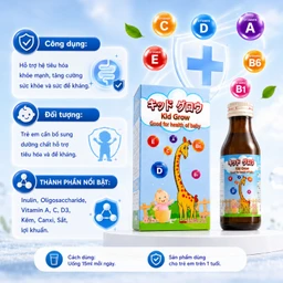 Siro bổ sung chất xơ, tăng cường sức đề kháng cho trẻ KID GROW Kenko (100ml) 4