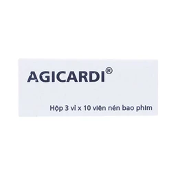 Thuốc Agicardi 5mg Agimexpharm điều trị tăng huyết áp, đau thắt ngực (3 vỉ x 10 viên)