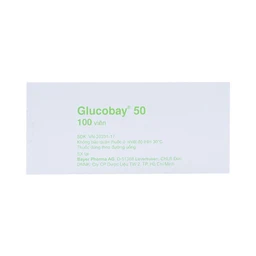 Thuốc Glucobay 50 điều trị kết hợp chế độ ăn kiêng cho bệnh nhân đái tháo đường (10 vỉ x 10 viên)