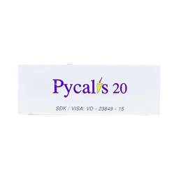 Thuốc Pycalis 20 Pymepharco điều trị hỗ trợ rối loạn cương dương (1 vỉ x 1 viên)
