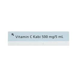 Thuốc tiêm Vitamin C Kabi 500mg/5ml phòng và điều trị bệnh Scorbut (1 vỉ x 6 ống )