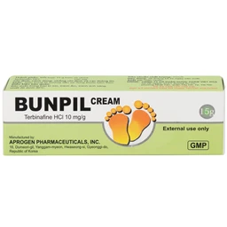 Kem bôi ngoài da Bunpil 10mg Aprogen điều trị nấm da, lang ben (15g)