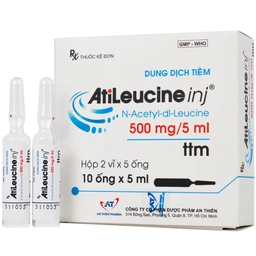 Dung dịch tiêm AtiLeucine inj 500mg/5ml An Thiên điều trị triệu chứng cơn chóng mặt (2 vỉ x 5 ống)