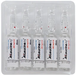 Dung dịch tiêm AtiLeucine inj 500mg/5ml An Thiên điều trị triệu chứng cơn chóng mặt (2 vỉ x 5 ống)