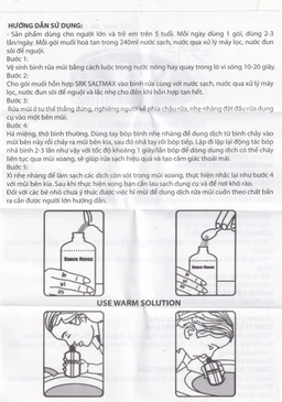 Muối rửa mũi SRK Saltmax giảm dị ứng mũi và khô mũi (30 gói)