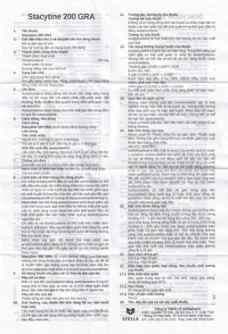 Cốm pha dung dịch uống Stacytine 200 GRA Stella tiêu nhầy, long đờm (20 gói)