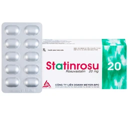 Thuốc Statinrosu 20 Meyer điều trị tăng cholesterol máu nguyên phát (3 vỉ x 10 viên)
