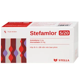 Thuốc Stefamlor 5mg/20mg Stella điều trị các biến cố tim mạch ở bệnh nhân tăng huyết áp có kèm theo rối loạn lipid máu (3 vỉ x 10 viên) 2