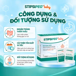 Bột nhuận tràng Stipsipeg Baby Macrogol 3350 (20 gói x 5g) cải thiện tình trạng táo bón cho trẻ từ 6 tháng tuổi 5