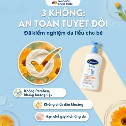 Sữa dưỡng da dành cho bé Cetaphil Baby Daily Lotion with Organic Calendula tinh chất hoa cúc giúp tăng cường dưỡng ẩm, bảo vệ da (400ml) 5