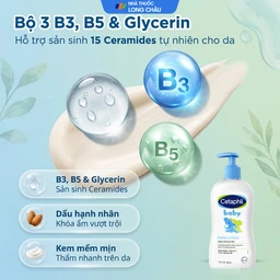 Sữa dưỡng ẩm toàn thân cho bé Cetaphil Baby Daily Lotion Face and Body làm mềm da, không gây kích ứng da (400ml) 3