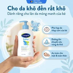 Sữa dưỡng ẩm toàn thân cho bé Cetaphil Baby Daily Lotion Face and Body làm mềm da, không gây kích ứng da (400ml) 4