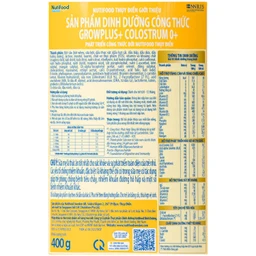 Sữa giúp tăng đề kháng cho trẻ 0-12 tháng tuổi Nutifood Growplus+ Colostrum 0+ (400g)